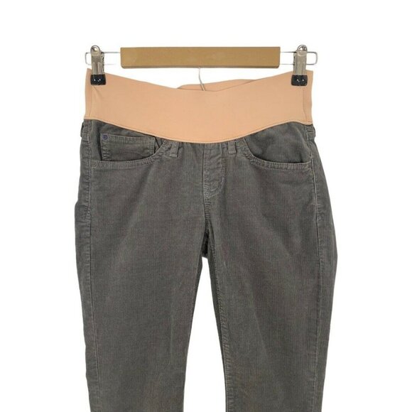 Gap Maternity Size 24 Gray Corduroy Sexy Boot Pants - Picture 2 of 5